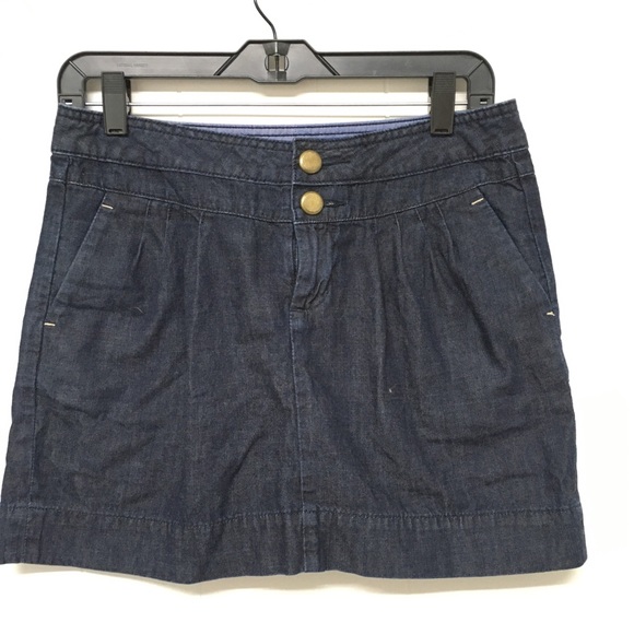 GAP Dresses & Skirts - GAP 1969 Denim Jean Skirt Dark Pleated Mini 26/2